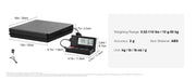 Bild in Galerie-Viewer laden, SucceBuy 110 lbs Digital Postal Shipping Scale with Timer 90° Foldable LCD Screen AC/DC Powered Package Scale for Laggage Home
