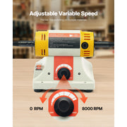 Load image into Gallery viewer, Amocart Bench Buffer Polisher 1/2HP 0 to 8000RPM with 4"Cloth Wheel 3"Grinding Wheel 3"Fiber Wheel for Metal Jewelry Plastic