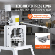 Load image into Gallery viewer, SucceBuy Dough Divider Rounder 10PCS Manual Dough Equal Divider Machine Hand Press Dough Cutter with Steel Tray and Blade - AMOCART