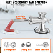 Load image into Gallery viewer, SucceBuy Manual Meat Grinder 304 Stainless Steel Hand Meat Grinder with Suction Cup&Steel Table Clamp Meat Mincer Sausage Maker - AMOCART