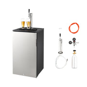 Load image into Gallery viewer, SucceBuy Beer Kegerator Single Tap Commercial Draft Beer Dispenser for D system W/ Shelves Hold 1 Sixth Keg 2.5lbs CO2 Tank 92L - AMOCART