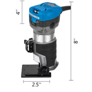 Load image into Gallery viewer, SucceBuy 800W Soft Start Compact Router Kit Variable Speed 10000-30000Rpm with Fixed Base, Plunge Base, Tilt Base and Offse Base
