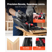 Load image into Gallery viewer, SucceBuy Track Saw 6-1/2-Inch Plunge-Cut Circular Saw Kit 2.16 in Cutting Depth for Wood Plastic, Guide Rail Not Included Black