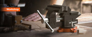 Load image into Gallery viewer, Amocart Bench Vise 4.5" 6" 6.5" Multipurpose, Swivel Base & Anvil Heavy Cast Iron for Drilling, Conduit Cutting, Sanding