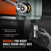 Load image into Gallery viewer, SucceBuy Magnetic Drill Press 1300W Low Profile Mag Drill Light Weight Portable Mag Drilling Machine with Cooling Device
