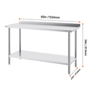 Bild in Galerie-Viewer laden, Amocart Stainless Steel Work Table Commercial Heavy Duty Food Prep Worktable with Adjustable Height for Restaurant Home