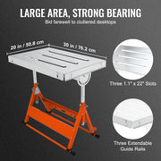 Load image into Gallery viewer, SucceBuy 18/20/24Inch Foldable Welding Table Steel Table Top Auxiliary Welding Tool Flexible Height Portable Workbench for Work - AMOCART