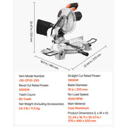 Load image into Gallery viewer, SucceBuy Sliding Compound Miter Saw 12-Inch Blade 15Amp Motor 60-Tooth Corded Double Bevel Sliding Miter Saw LED Alignment