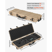 Charger l'image dans la visionneuse de galerie, Amocart Hard Rifle Case Lockable Rifle Case with Pre-cut Foams Wheels IP67 Waterproof Pistol Storage Cases for Rifles Shotguns
