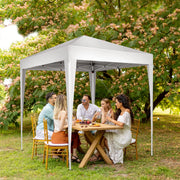 Load image into Gallery viewer, 6.5x6.5ft Pop Up Canopy Tent, Outdoor Tent Canopy Foldable Portable Canopies for Camping, Patio, Easy Up Gazebo Canopy with Carry Bag, White