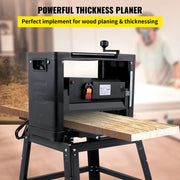 Charger l'image dans la visionneuse de galerie, Amocart Electric Planer 12.5/13 inch Thicknesser Wood Planer With Stand & Dust Exhaust 1800W 8000RPM for Woodworking Power Tool
