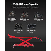 Load image into Gallery viewer, Amocart Motorcycle Lift Table 1000/1500lbs Pneumatic/Hydraulic Motorcycle Jack,Heavy Duty Bike Repair Stand for ATVs, Dirt Bike