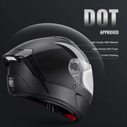 Load image into Gallery viewer, Amocart Full Face Motorcycle Helmet Smart Street ABS & High Density Helmet with Bluetooth Slot & Interchangeable Len, for Adult