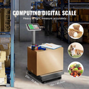 Load image into Gallery viewer, SucceBuy Computing Digital Platform Scale 660 lbs Load with LB/KG Tare Price Calculator Stainless Steel High-Definition Display