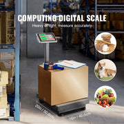 Load image into Gallery viewer, SucceBuy Computing Digital Platform Scale 660 lbs Load with LB/KG Tare Price Calculator Stainless Steel High-Definition Display