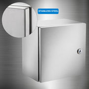Charger l'image dans la visionneuse de galerie, Amocart NEMA Stainless Steel Enclosure 300x300x200 mm IP66 Waterproof & Dustproof Electrical Junction Box with Mounting Plate