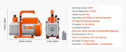 Load image into Gallery viewer, Amocart Vacuum Pump & Oil Bottle 3.5CFM/4CFM/5CFM 1-Stage or 6CFM 9CFM 2-Stage, R134a R22 R410a Systems Conditioner Maintenance