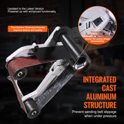 Load image into Gallery viewer, SucceBuy Belt Sander Adapter for Angle Grinder Pipe Tube Sanding Attachment with 5/8-11" Imperial Thread and 10PCS Sanding Belts - AMOCART