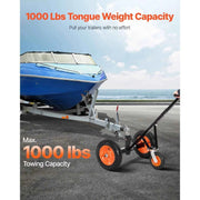 Load image into Gallery viewer, Amocart 1000/1200lbs Tongue Trailer Dolly Carbon Steel Boat Mover with 16.7in/18in - 22in Height Adjustable for Moving Cargo
