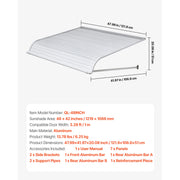 Load image into Gallery viewer, SucceBuy Aluminum Awning 60 x 42in Durable Window Awning Door Canopy Lightweight Stable Aluminum Awning Exterior Rain Protection - AMOCART