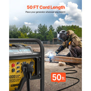 Load image into Gallery viewer, SucceBuy 30-Amp/50-Amp Generator Extension Cord 50 Foot 250 Volts 7500/12500 Watts Power Cable with Storage Bag for Generators - AMOCART