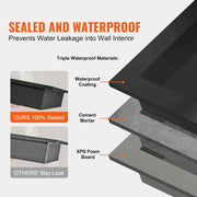 Bild in Galerie-Viewer laden, SucceBuy Shower Niche Ready for Tile Shelf Organizer Corners Niche Recessed Sealed Protection Soap Storage for Shower Bathroom