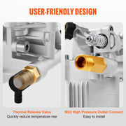 Load image into Gallery viewer, SucceBuy Pressure Washer Pump 3/4" Shaft Horizontal 3400 PSI 2.5 GPM Replacement Washer Pumps Kit Compatible with Honda RYOBI