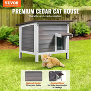 Load image into Gallery viewer, Amocart Outdoor Cat House Weatherproof Feral Cat Shelter for Cats Outdoor Wooden Cat Rabbit House with All-Round Foam Insulated
