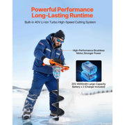 Bild in Galerie-Viewer laden, Amocart Electric Ice Auger Cold-Resistant 2 in 1 Cordless Ice Fishing Augers and Earth Auger with 8" Ices & Earth Drill Bit
