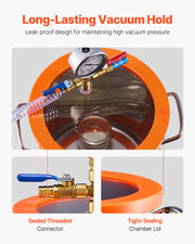 Load image into Gallery viewer, SucceBuy 1.5 / 3 / 5 Gallon Vacuum Chamber & 3.5CFM Single Stage Pump Kit with 4.92ft Hose for Degassing Resin Silicone Epoxies