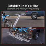 Load image into Gallery viewer, Amocart Motorcycle Carrier 2-Bike 600LBS Aluminum Loading Ramp Scooter Dirt Bike Trailer Hauler for Car Truck with 2" Receiver