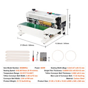 Bild in Galerie-Viewer laden, Amocart Automatic Horizontal Band Sealer Continuous Bag Band Sealing Machine with Count Function for 0.02-0.8 mm Plastic Bags