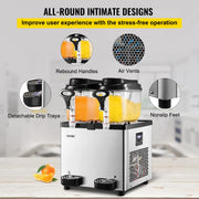 Load image into Gallery viewer, SucceBuy 2x6L Commercial Beverage Slush Machine Frozen Drink Juice Dispenser Ice-Cool Smoothie Maker Equipment for Restaurant