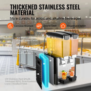 Load image into Gallery viewer, SucceBuy 1/2 Tanks Commercial Beverage Dispenser 10L/12L/18L Per Tank Juice Dispenser Stainless Steel Ice Tea Drink Machine