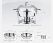 Bild in Galerie-Viewer laden, Amocart 4 Pack Chafing Dish Buffet Set Stainless Steel Chafer w/4 Full Size Pan Round Catering Warmer Server for Party Banquets
