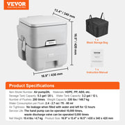 Load image into Gallery viewer, Portable Toilet for Camping Porta Potty Push-Button Pressurized Flush Commode Leak-proof and Odourless Portable Toilet