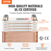 Load image into Gallery viewer, SucceBuy Heat Exchanger 5"x 12" 80 Plates Brazed Plate Stainless Steel For Floor Heating Water Heating Snow Melting Beer Cooling - AMOCART