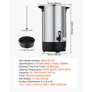 Load image into Gallery viewer, SucceBuy Commercial Coffee Urn Hot Beverage Dispenser with Dripless Faucet Quick-Brewing Coffee Maker for Catering, Party