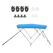 Load image into Gallery viewer, SucceBuy 3 Bow Boat Bimini Tops 600D Polyester Canopy with Aluminum Alloy Frame Waterproof Sun Shade Awning Canopy Fit for Boat
