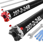 Load image into Gallery viewer, SucceBuy Garage Door Torsion Springs Pair Cycles Electrophoresis Black Coated for Replacement Garage Door Springs