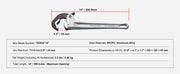 Load image into Gallery viewer, Amocart Pipe Wrench Aluminum Straight Pipe Wrench Adjustable Plumbing Wrench High Strength Jaw & Ergonomic Handle Automotive