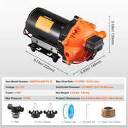 Load image into Gallery viewer, SucceBuy 12V Diaphragm Pump 1.8/3/3.5/5 GPM 3/4/5-Chamber 40-100 PSI Adjustable 1/2'' MNPT Port for RV Yacht Food Truck Camper