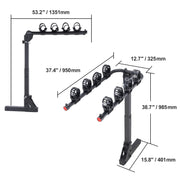 Load image into Gallery viewer, SucceBuy Hitch Mount Bike Rack 2-Bike Platform Style 80 LBS Max Capacity for 1.25-/2-inch Receiver Bike Carrier for Car - AMOCART