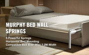 Charger l'image dans la visionneuse de galerie, Amocart Murphy Wall Bed Hardware Kit Spring Mechanism Horizontal Stainless queen Size With 2 Steady Bed Legs Quick Set Up White