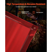 Load image into Gallery viewer, SucceBuy 2PCS Welding Curtains 6 x 8FT Welding Screen Curtain with 6-Level UV Protection & Hanging Holes for Workshop/Industrial - AMOCART