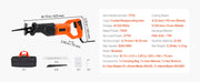 Bild in Galerie-Viewer laden, SucceBuy Corded Reciprocating Saw 120 Volt 7.5 Amp 2800 SPM Variable Speed, 1-1/8 inch Stroke Length Electric Reciprocating Saw