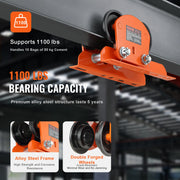 Load image into Gallery viewer, SucceBuy Electric Hoist Manual Trolley 0.5/1 Ton Capacity for PA200 PA250 PA300 PA400 PA500 Push Beam Trolley with Dual Wheels - AMOCART