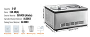 Load image into Gallery viewer, SucceBuy Automatic Ice Cream Maker with Built-in Compressor 2 Quart No Pre-freezing Fruit Yogurt Machine Electric Sorbet Maker