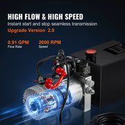 Load image into Gallery viewer, SucceBuy Hydraulic Pump 4-20 Quart Dump Trailer Pump Double Acting Dump Trailer Pump DC 12V Hydraulic Power Unit for Car Lifting