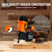 Bild in Galerie-Viewer laden, SucceBuy Coil Siding Nailer CN65 CN55 CN70 CN83 CN90 Pneumatic Siding Nail Gun Pallet Making Coil Nailer 70-120PSI Air Nailer